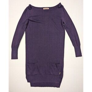 Juicy Couture Womens Knit Sweater Dress Long Sleeve Boat Neck XS (X Small)